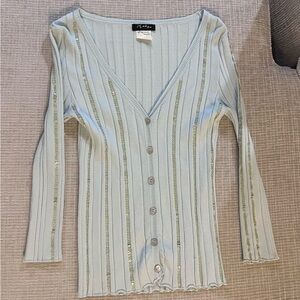 Elegant V-Neck Button-Down Shirt